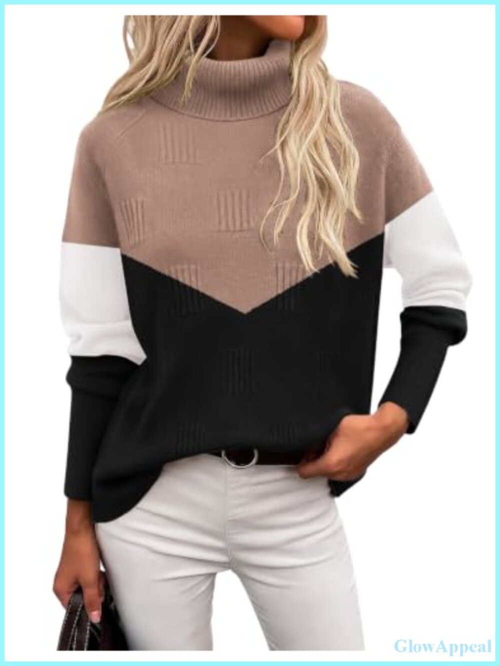 Ekouaer Turtleneck Sweater Long Sleeve Ribbed Knit Pullover Fall Winter